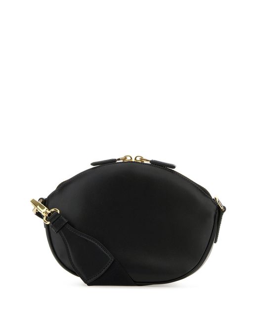 Borsa a tracolla in pelle nera di Prada in Black