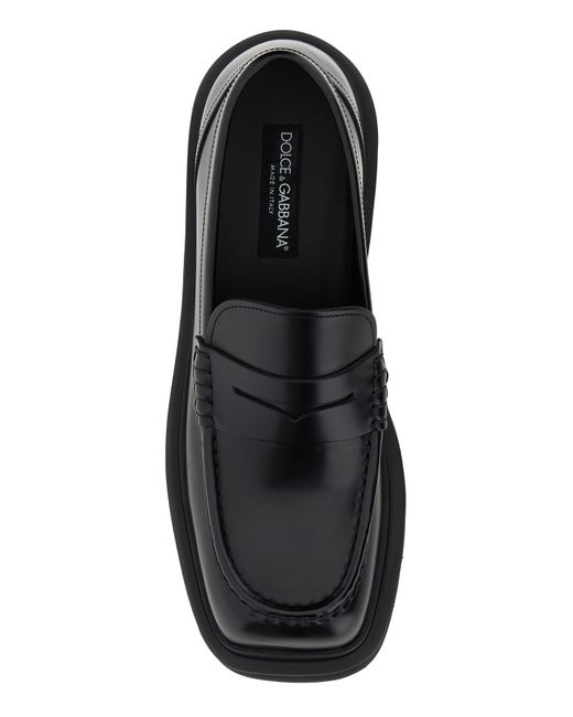 SCARPE STRINGATE di Dolce & Gabbana in Black da Uomo