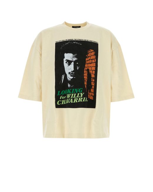 Willy Chavarria Multicolor Ivory Cotton Oversize Looking For Willy T-shirt for men
