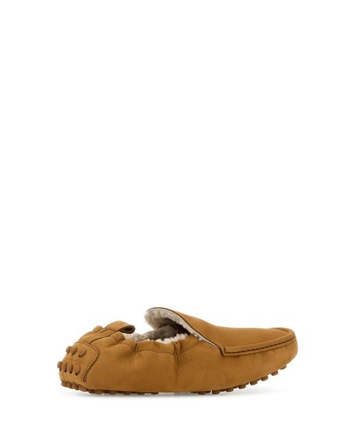 Tod's Brown Camel Suede Loafers