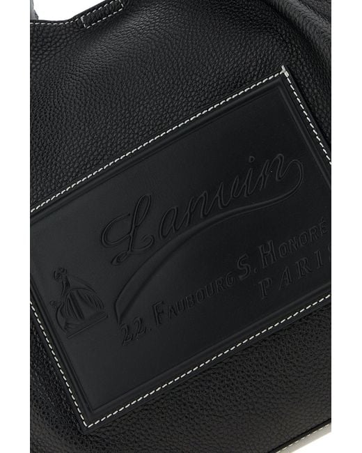 Lanvin Black Leather Shopping Bag