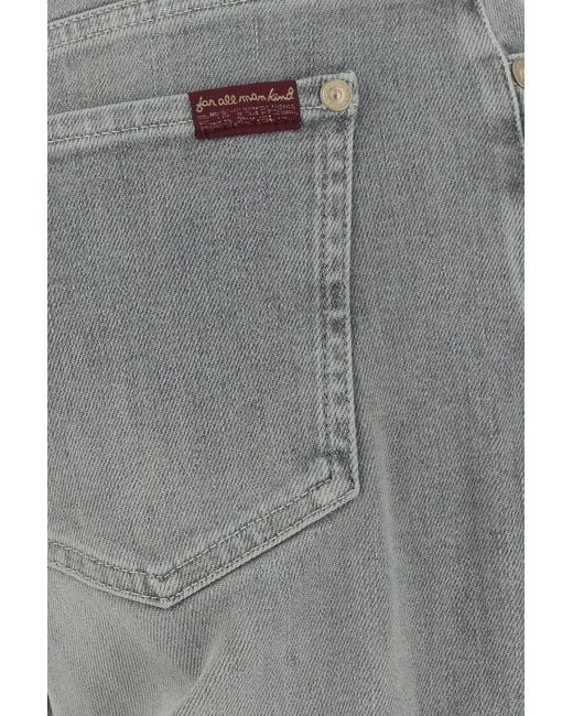 7 For All Mankind Gray Grey Stretch Denim Lotta Jeans