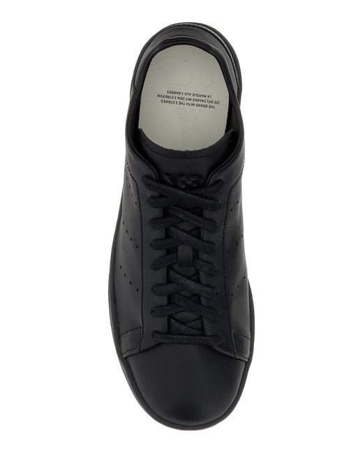 Y-3 Black Leather Stan Smith Sneakers