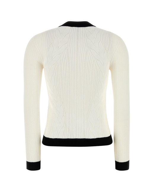 Cardigan in misto viscosa bianca di Balmain in White