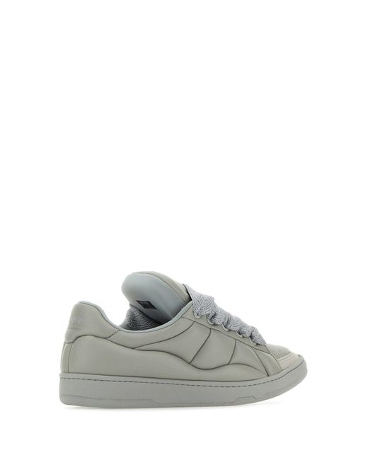 Lanvin Gray Curb Xl Leather Sneakers for men