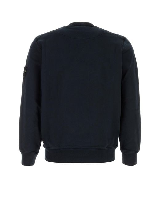Stone Island Blue Midnight Cotton Sweatshirt for men