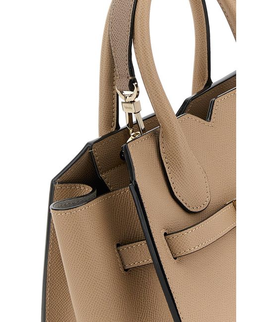 Valextra Natural Antiqued Pink Leather Milano Handbag