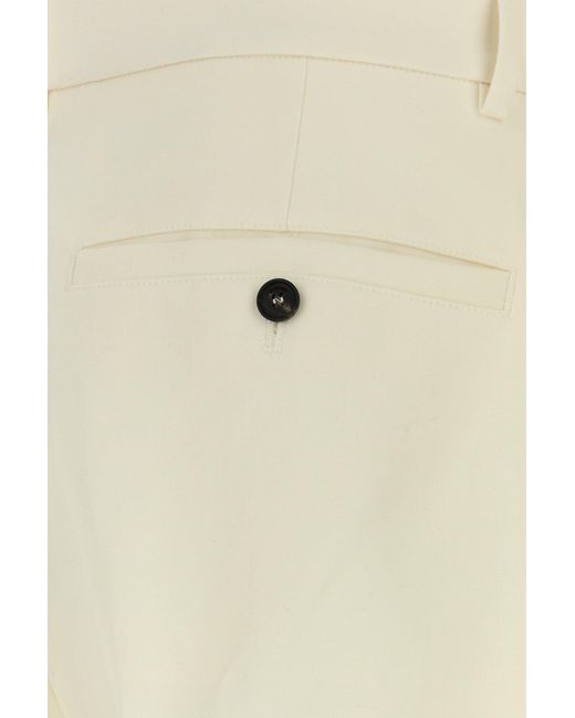 Ferragamo Natural Flat Front Pants for men