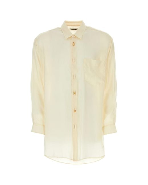 Camicia in viscosa crema di Magliano in White da Uomo