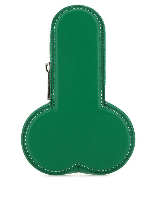 J.W. Anderson Green Leather Penis Pouch