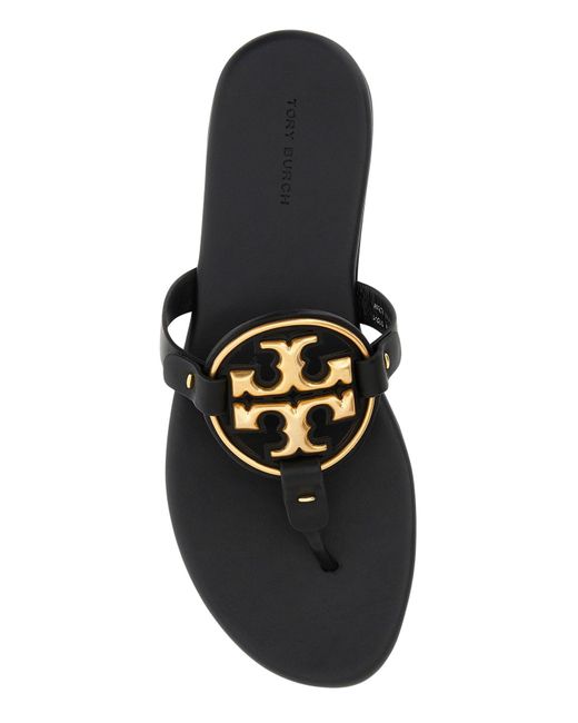 Tory Burch Black Miller Leather Sandals