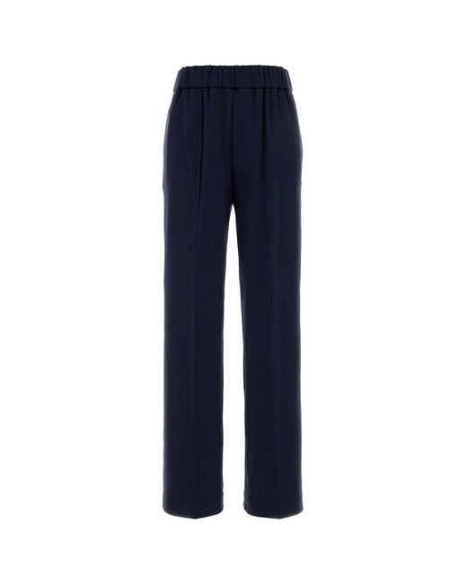 Moncler Navy Blue Stretch Nylon Blend Pant