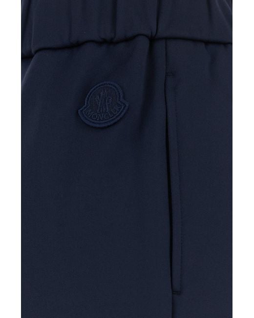 Moncler Navy Blue Stretch Nylon Blend Pant