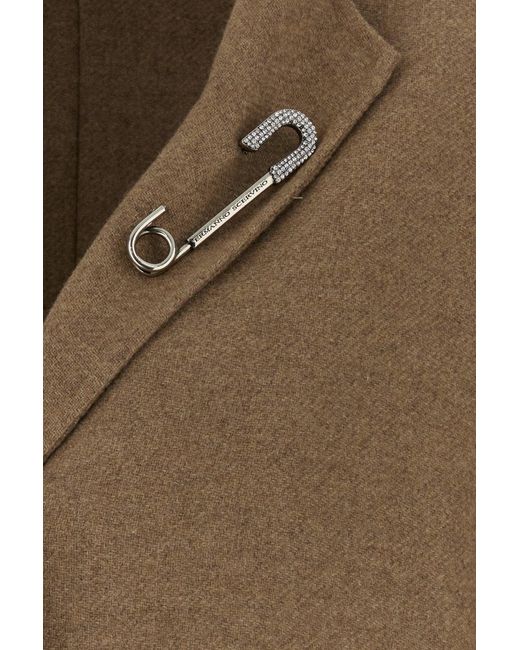 Ermanno Scervino Brown Camel Wool Blend Blazer