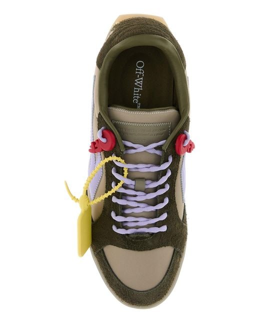 Off-White c/o Virgil Abloh Multicolor Off Two-Tone Suede And Fabric End Of Play Sneakers for men