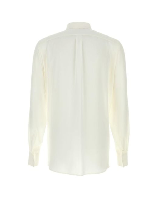 Dolce & Gabbana White Regular Crepe Shirt for men