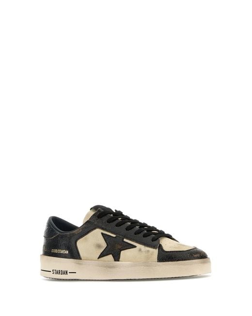 Golden Goose Deluxe Brand Black Two-tone Leather And Suede Stardan Sneakers for men