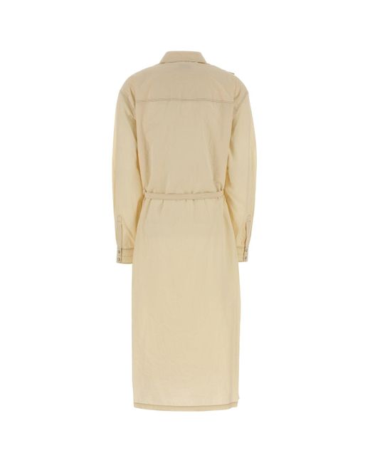 Abito chemisier in cotone crema di Lemaire in Natural