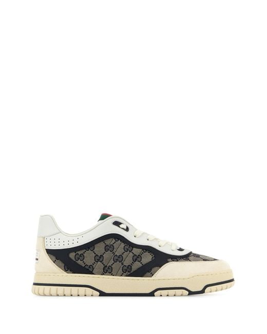 Sneakers Re-Web multicolor in pelle e tessuto GG Original di Gucci in White da Uomo