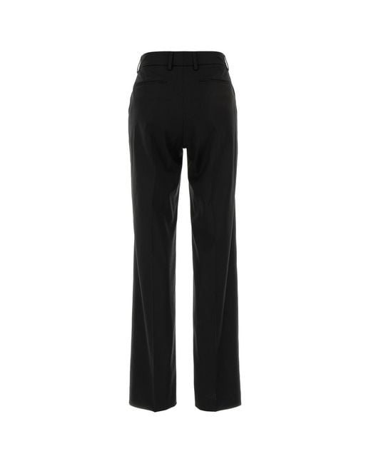PT Torino Black Stretch Wool Blend Pant