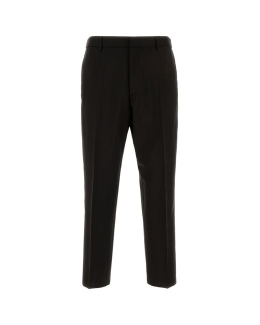 Jil Sander Black Dark Wool Pant for men