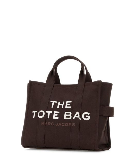 Marc Jacobs Black Chocolate Canvas Medium The Tote Bag Handbag