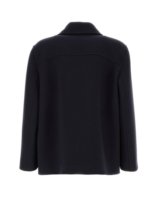 Valentino Garavani Midnight Blue Wool Coat for men