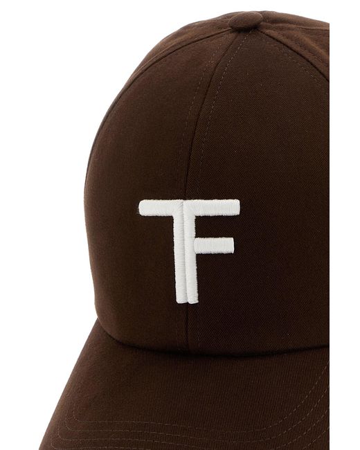 Tom Ford Brown Chocolate Cotton Baseball Cap for men