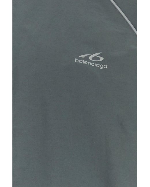 Balenciaga Gray Dark Grey Cotton And Nylon Jacket for men