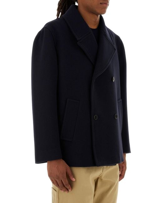 Valentino Garavani Midnight Blue Wool Coat for men
