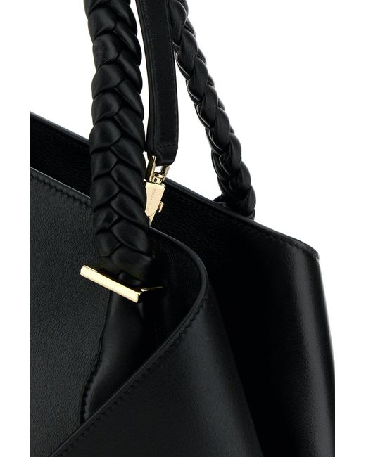 Borsa a mano media in pelle nera di Ferragamo in Black