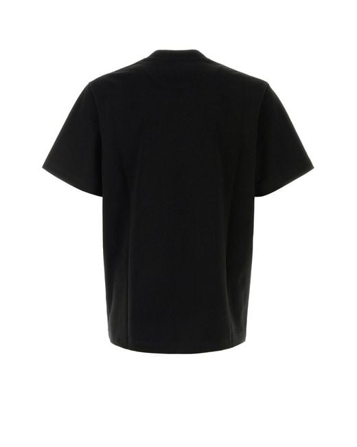 The Row Black Solid Crew Neck T-Shirt for men