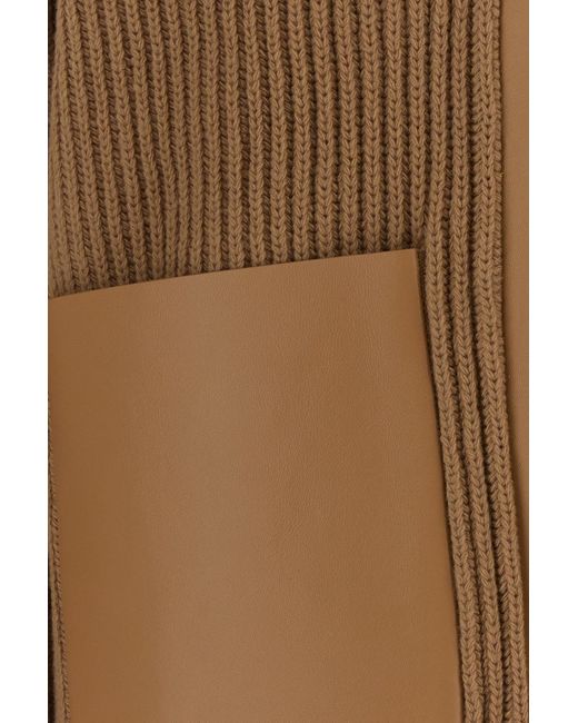 Ferragamo Brown Salvatore Camel Wool Cardigan