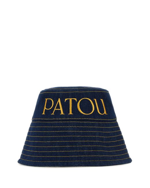 Cappello da pescatore in denim blu scuro di Patou in Blue