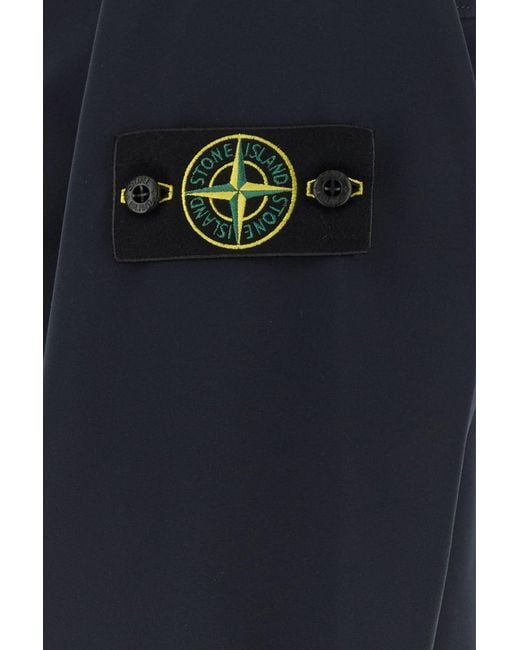 Stone Island Blue Stretch Polyester Jacket for men