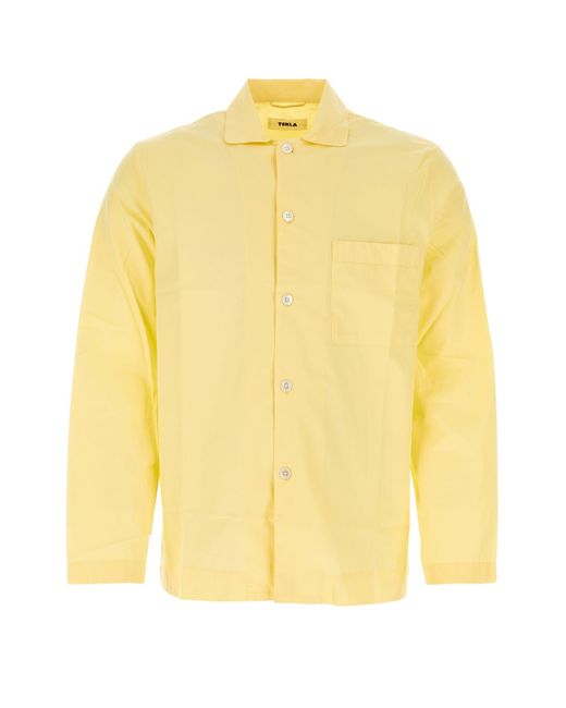 Tekla Yellow Camicie for men
