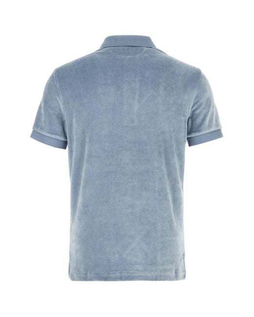 Tom Ford Blue Solid Polo for men