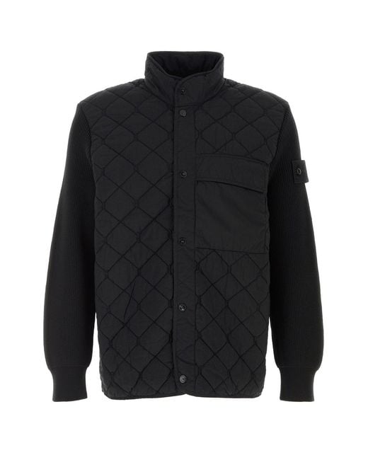 Stone Island Black Nylon Jacket for men