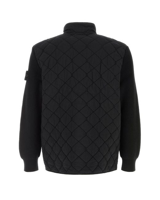 Stone Island Black Nylon Jacket for men