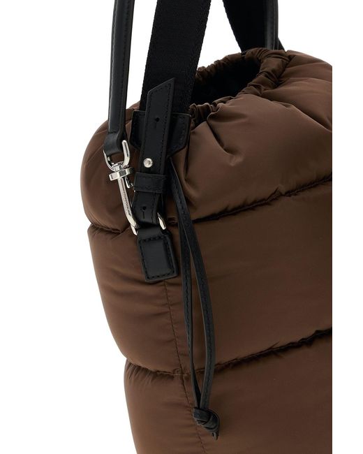 Moncler Brown Nylon Caradoc Bucket Bag