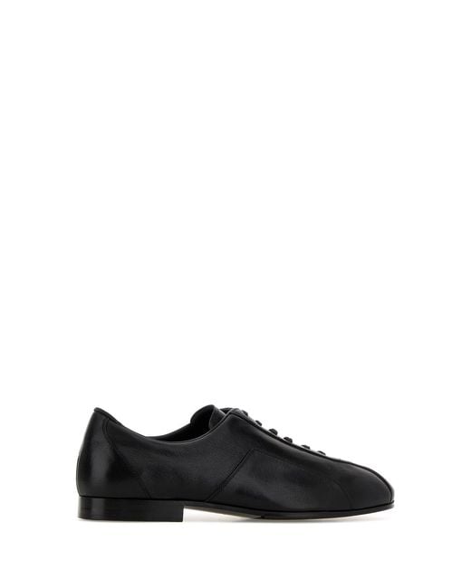 Jil Sander Black Leather Lace Up Shoes for men