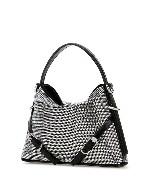 Borsa a mano Voyou nano in raso decorato di Givenchy in Gray