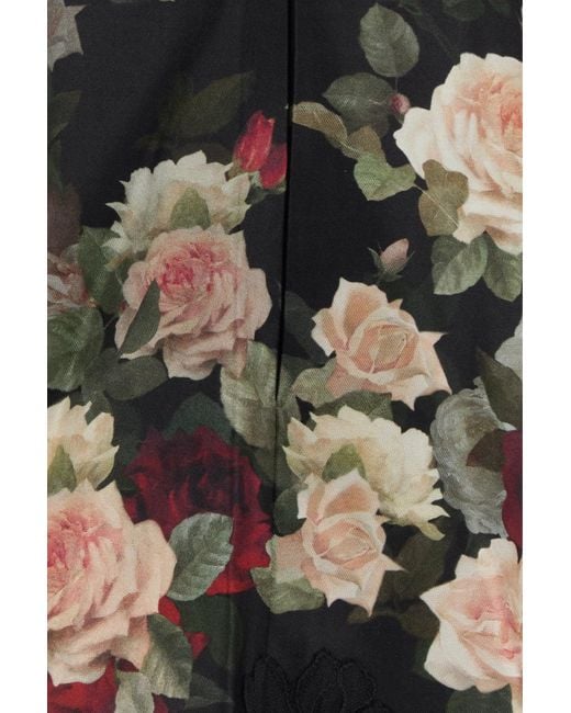 Shorts Hypnotic in misto seta stampata di Zimmermann in Black