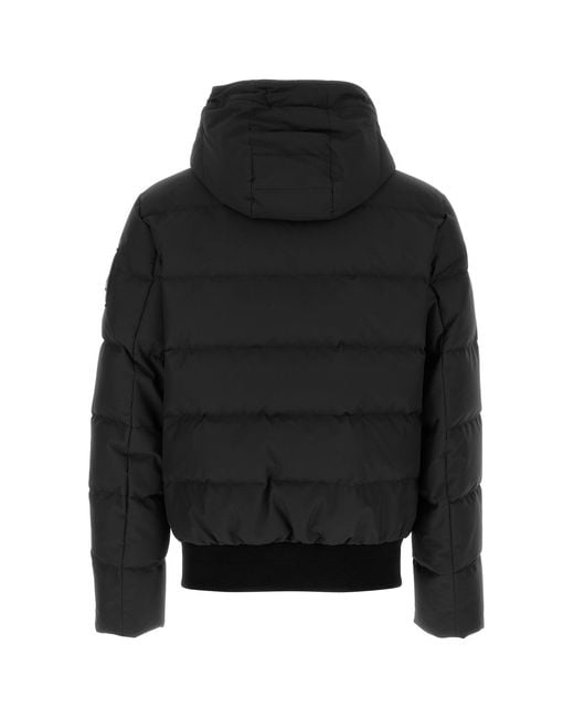 Moose Knuckles Black Polyester Cloud Bomber Down Jacket for men