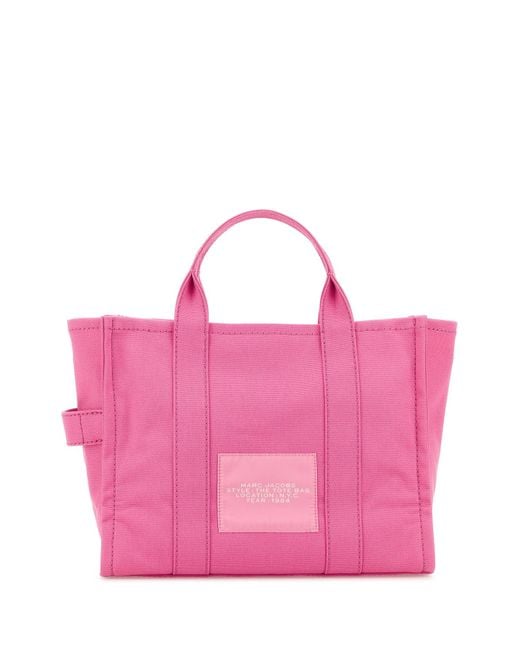 Marc Jacobs Dark Pink Canvas Medium The Tote Bag Handbag