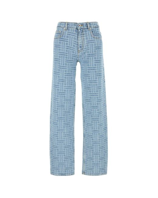 KENZO Blue Embroidered Denim Jeans