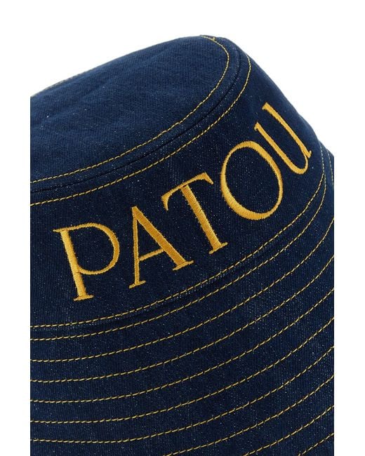 Cappello da pescatore in denim blu scuro di Patou in Blue