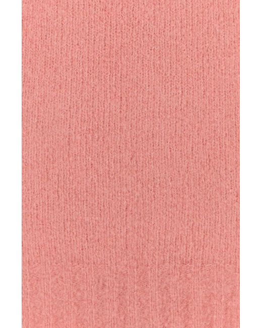Fedeli Pink Salmon Stretch Wool Blend Sweater for men