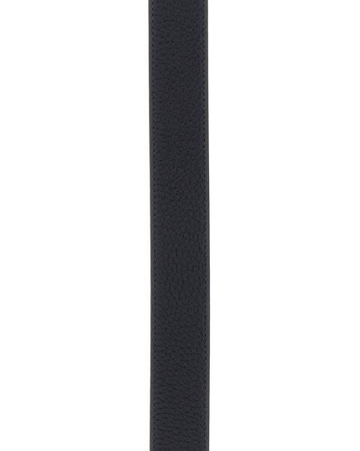 Montblanc White Midnight Blue Leather Reversible Belt for men
