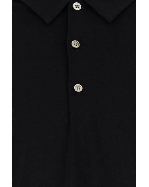 Nanamica Black Wool Polo Shirt for men